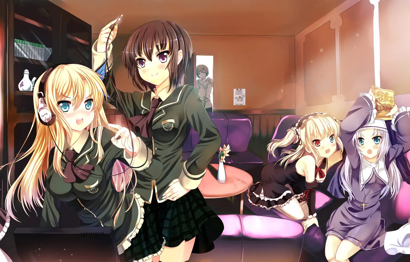 Photo wallpaper girls, mood, fun, boku wa tomodachi ga sukunai