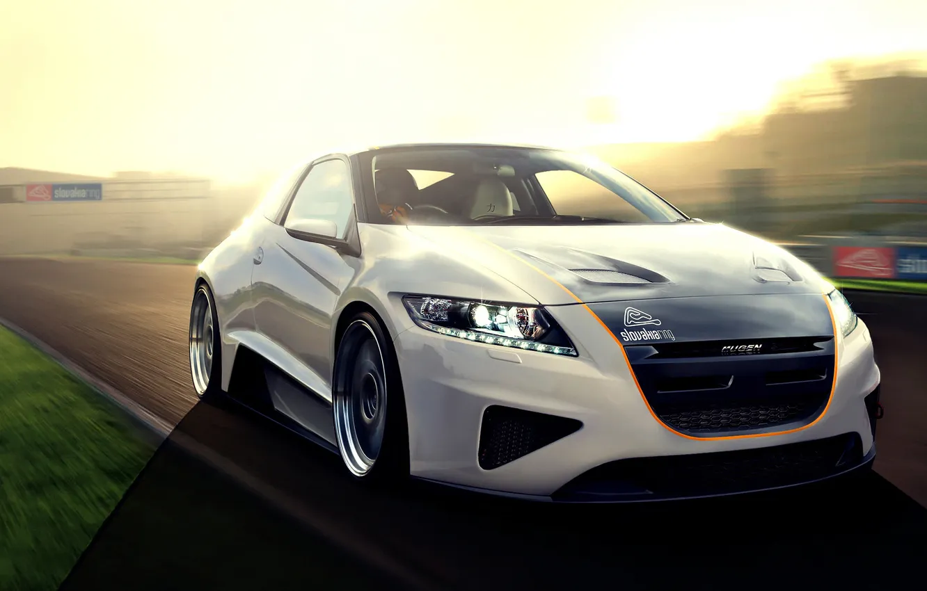 Photo wallpaper race, tuning, on the track, HondaCRZ