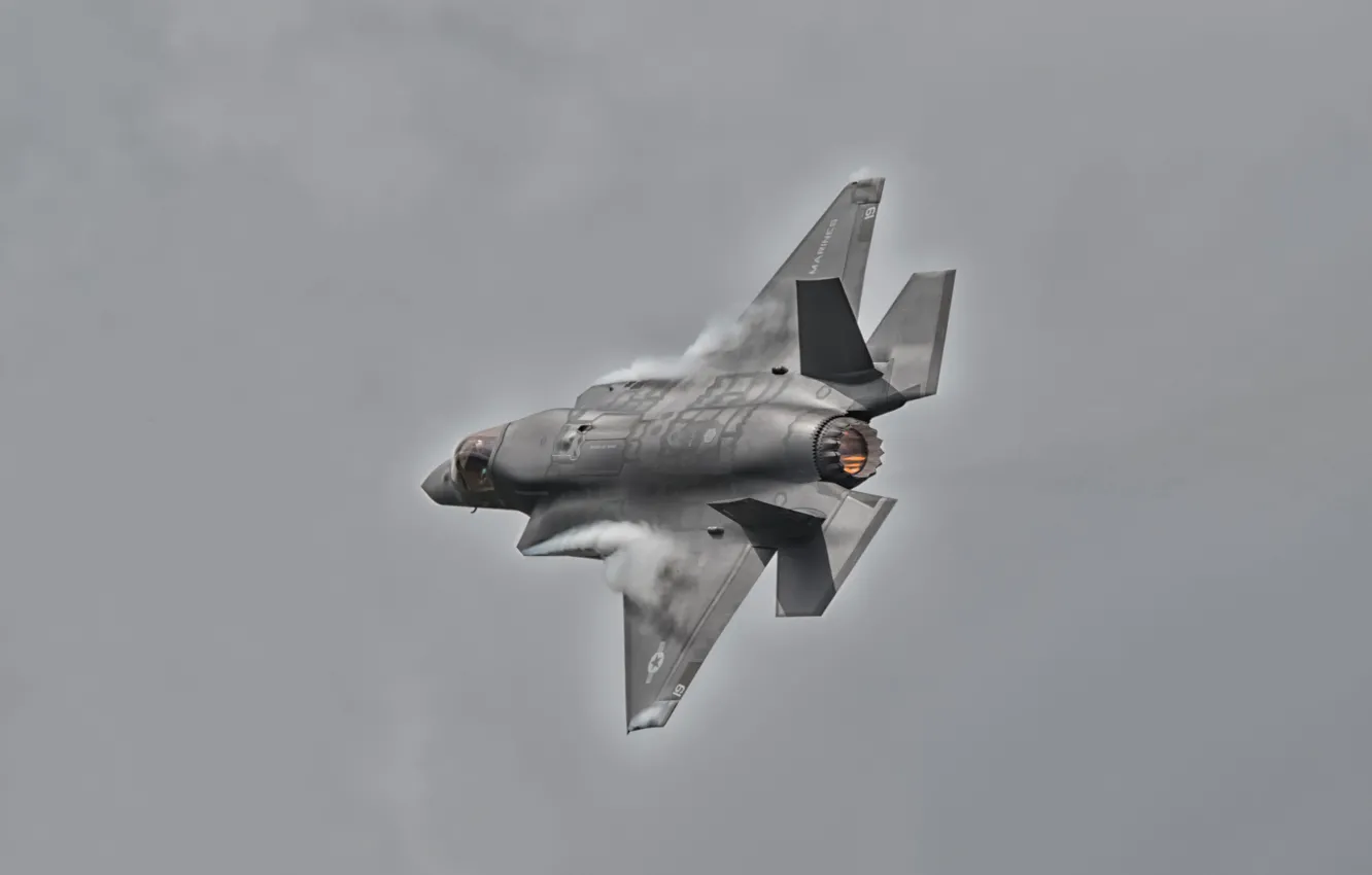 Photo wallpaper flight, fighter, bomber, Lightning II, F-35