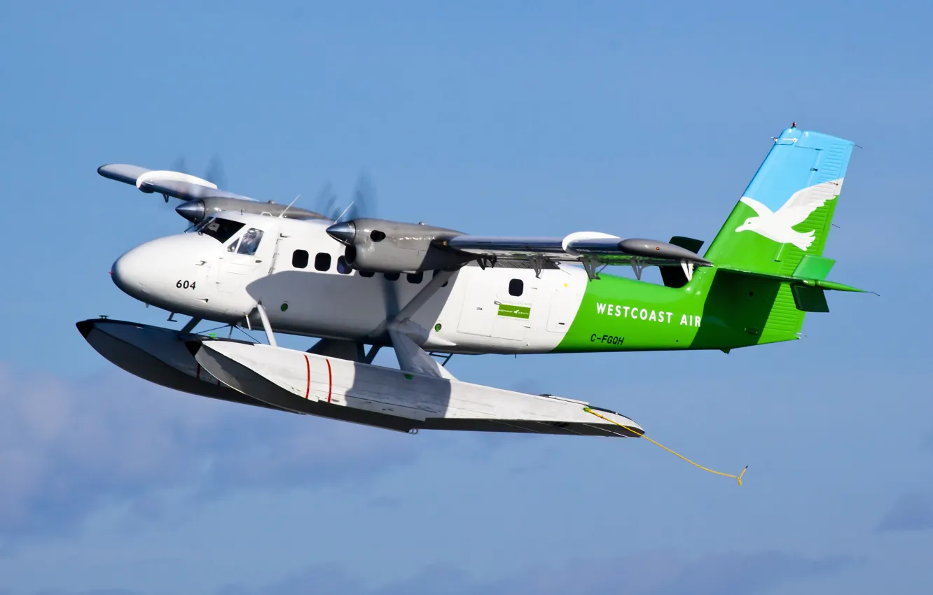 Photo wallpaper the sky, flight, propeller, the plane, hydroplane