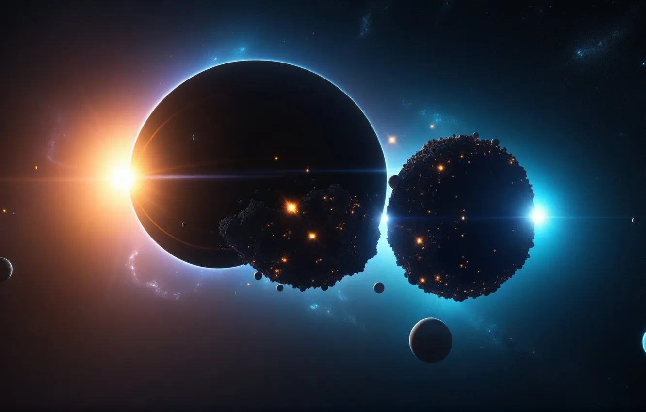 Photo wallpaper space, planet, art