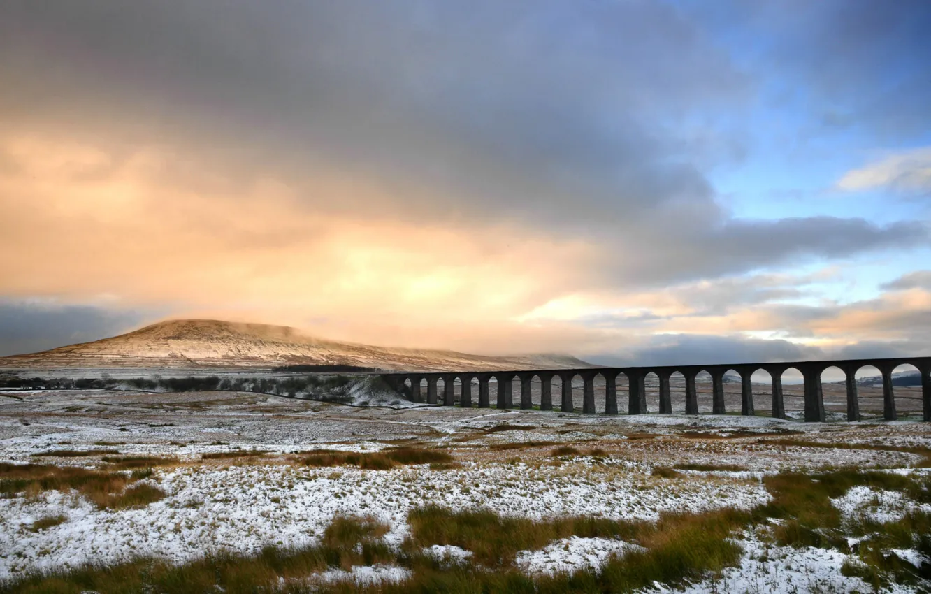 Photo wallpaper England, viaduct, Ribblehead