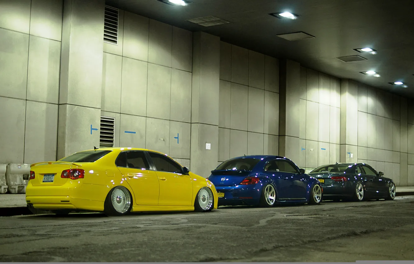 Photo wallpaper Audi, Audi A5, Foltz, VW Jetta, VW Beetle