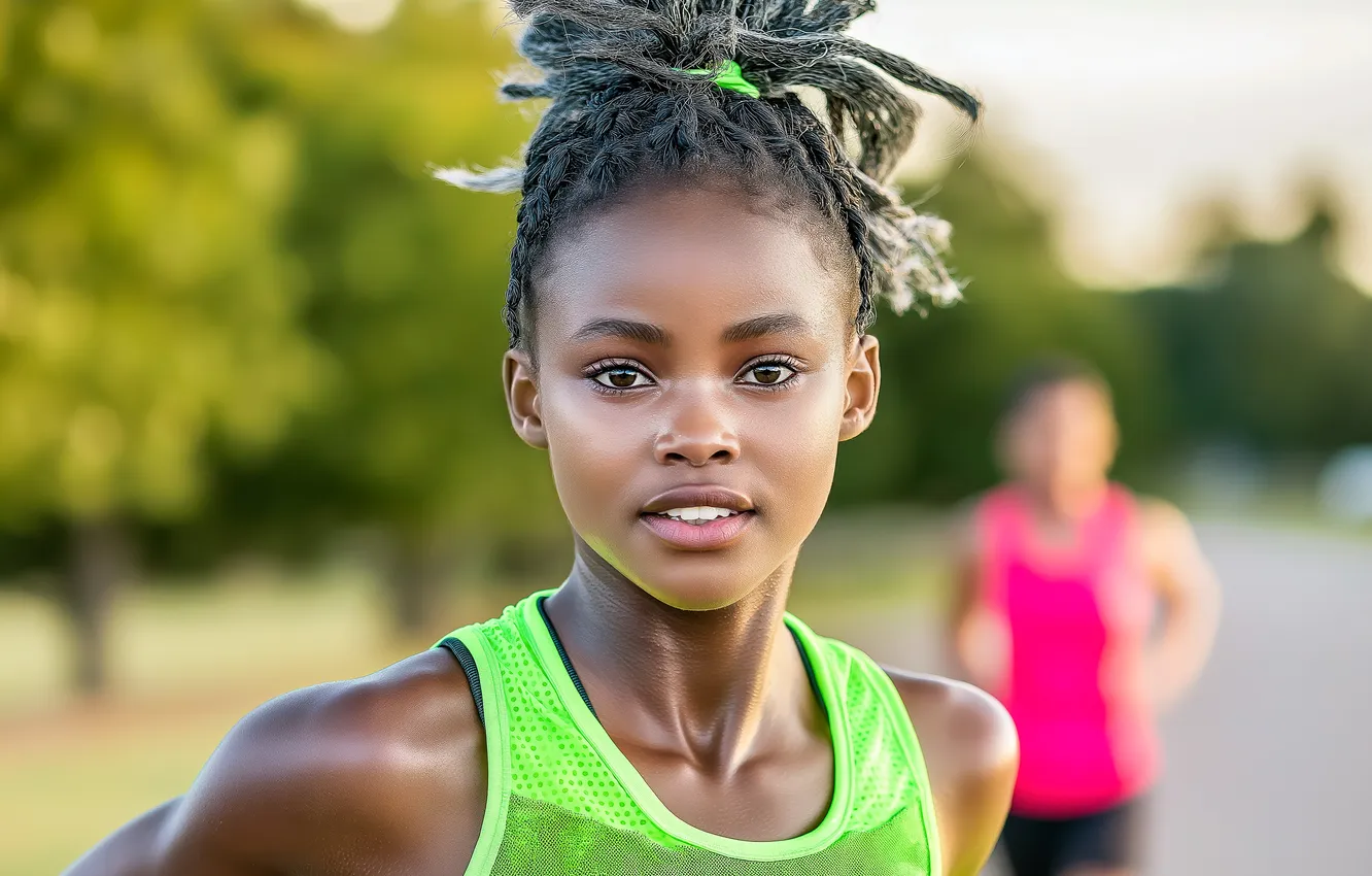 Photo wallpaper athlete, AI Art