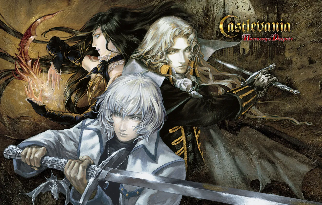 Photo wallpaper girl, weapons, guy, castlevania, Harmony of Despair