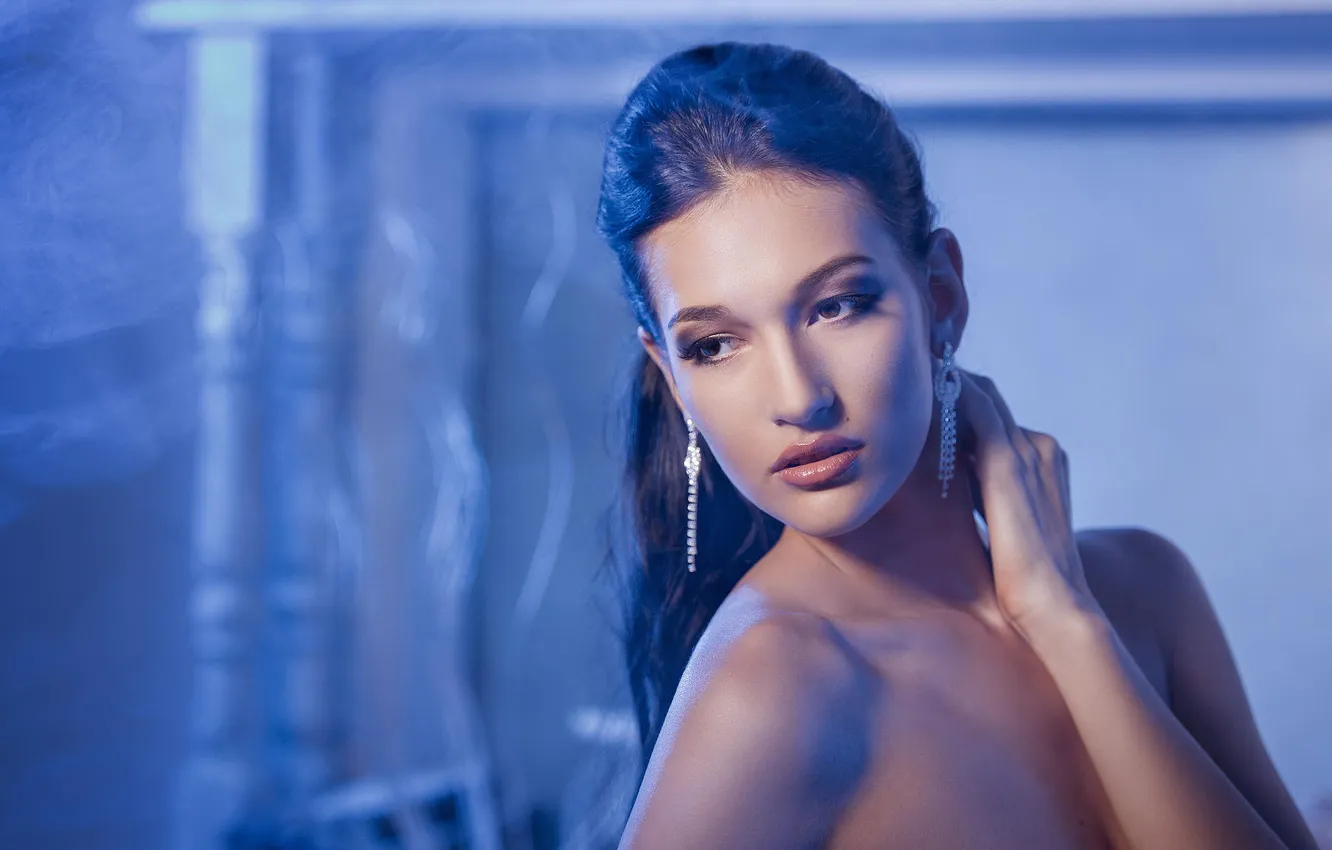 Photo wallpaper look, girl, sexy, lips, photographer, face, Julia Sariy