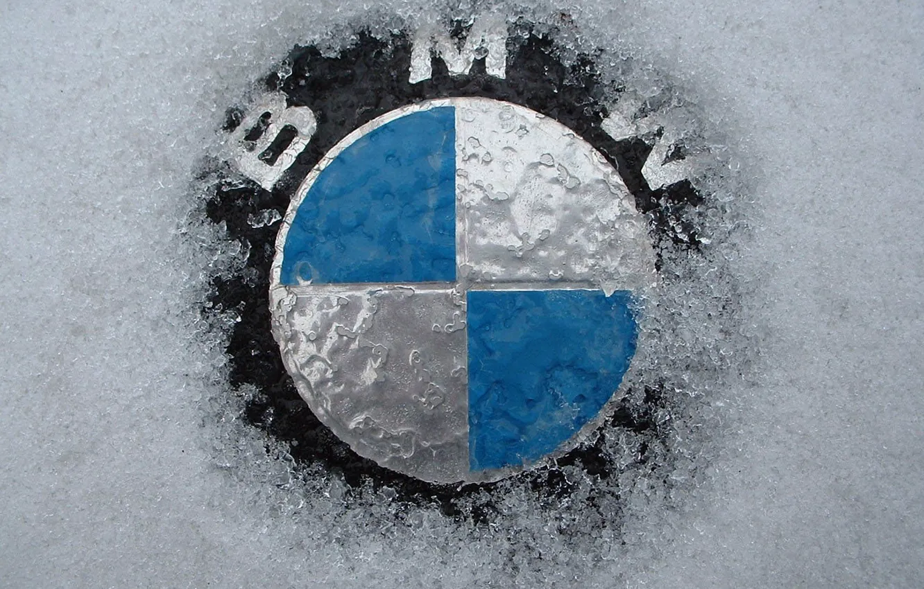 Photo wallpaper snow, icon, BMW