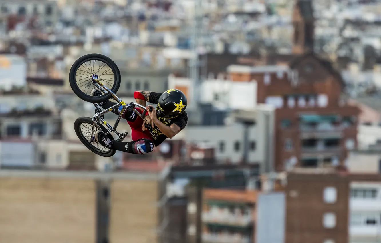 Photo wallpaper bike, jump, sport