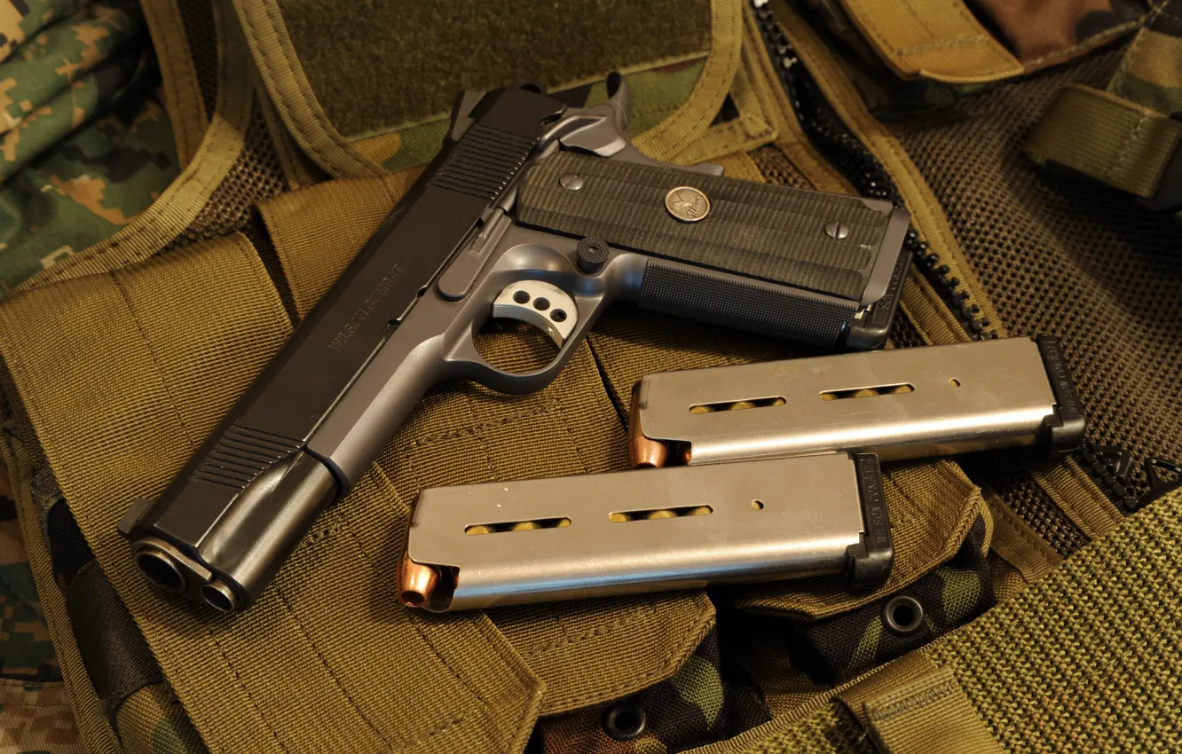 Photo wallpaper gun, weapons, Wilson Combat, 1911A1