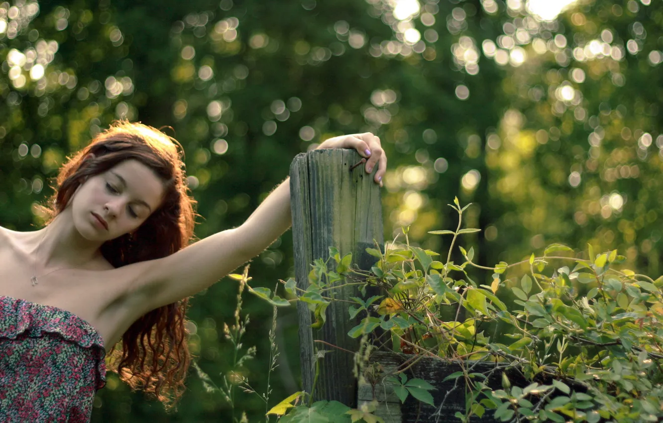 Photo wallpaper girl, background, mood