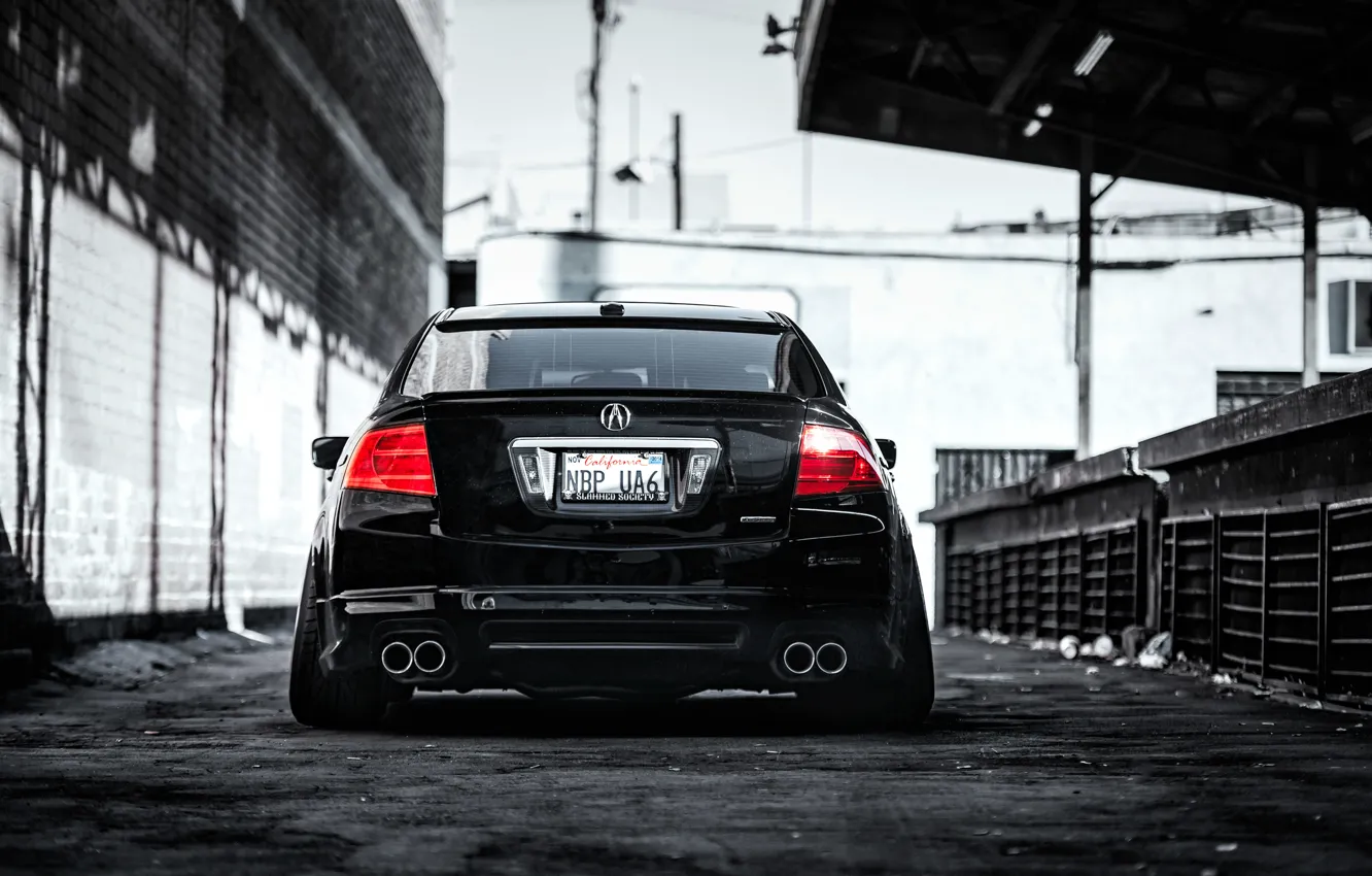 Photo wallpaper black, honda, Honda, rear, accord, chord, acura, stance