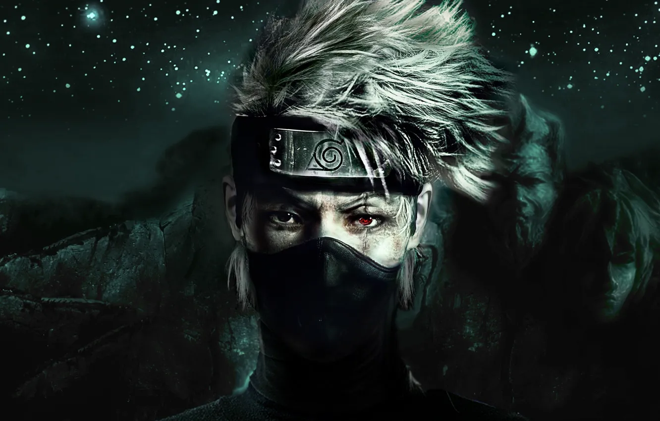 Photo wallpaper Naruto, anime, sharingan, ninja, manga, shinobi, Kakashi, Naruto Shippuden