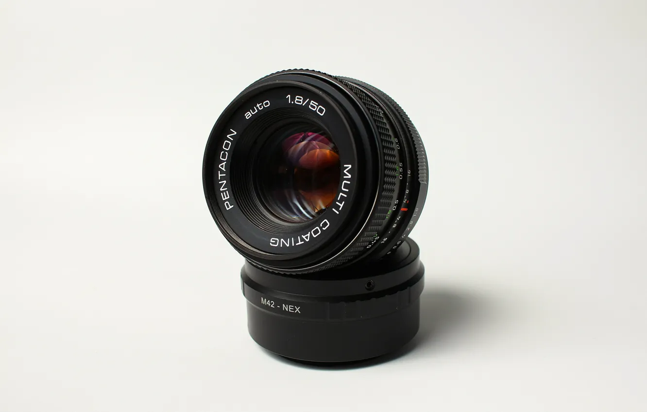 Photo wallpaper glass, lens, Pentacon