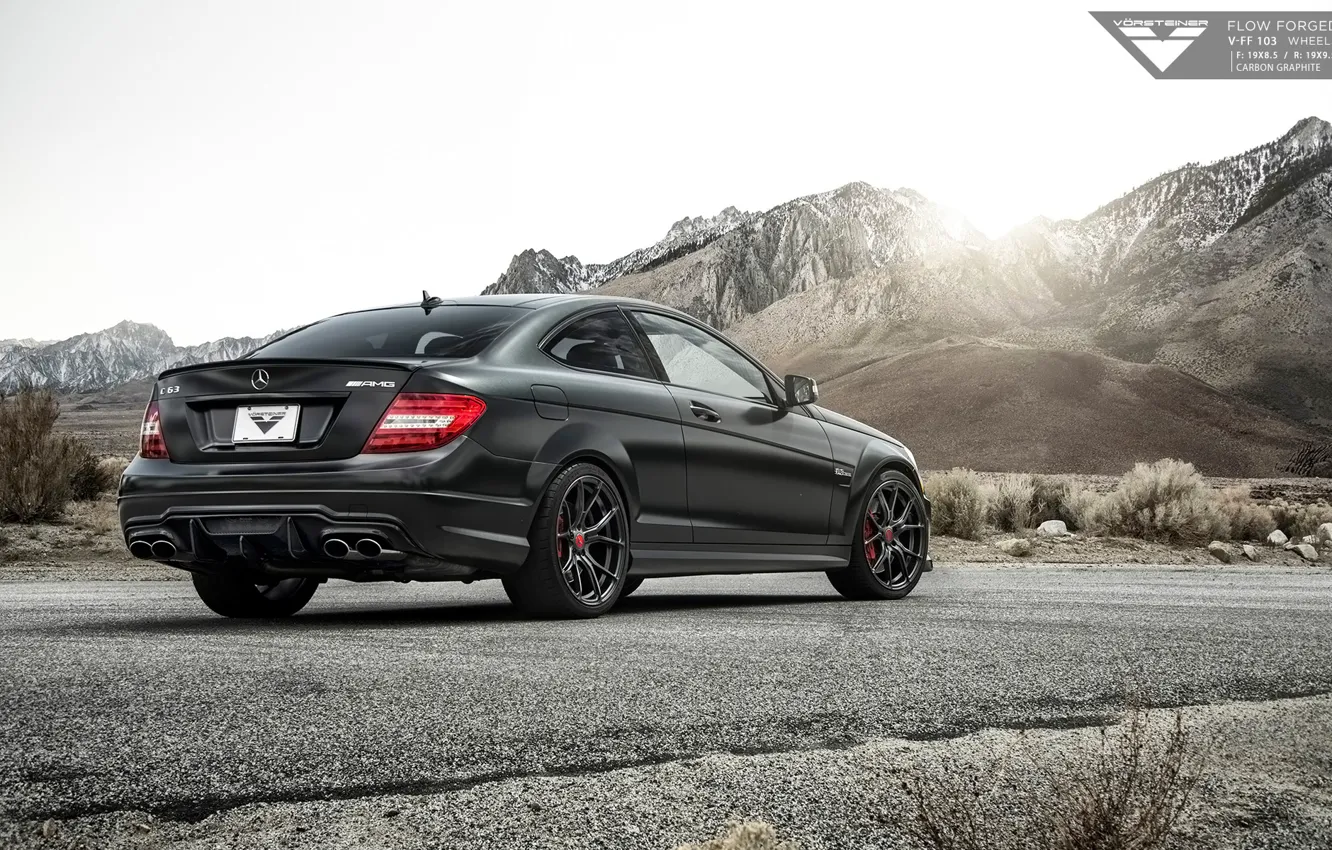 Photo wallpaper Mercedes, Vorsteiner, AMG, tuning, C63, Mercedes Tuning, Vorsteiner Mercedes-Benz C63 AMG