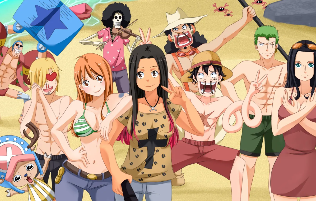 Photo wallpaper game, One Piece, pirate, anime, pretty, asian, manga, japanese