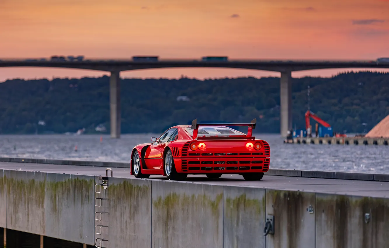 Photo wallpaper Ferrari, supercar, supercar, Evolution, 1985, the only instance, Ferrari 288 GTO, the only instance