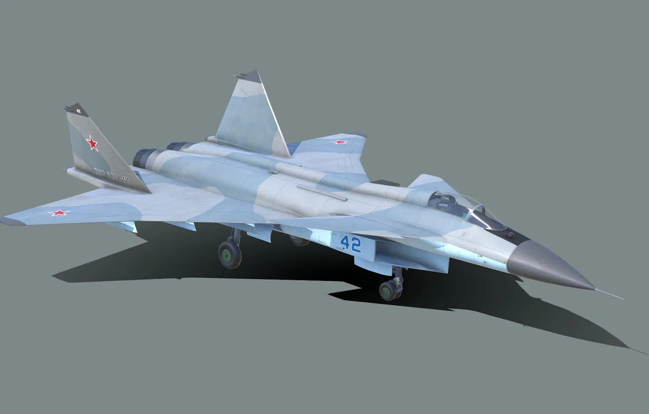 Photo wallpaper USSR, OKB MiG, Experimental aircraft, Tim Samedov, MiG-1.42