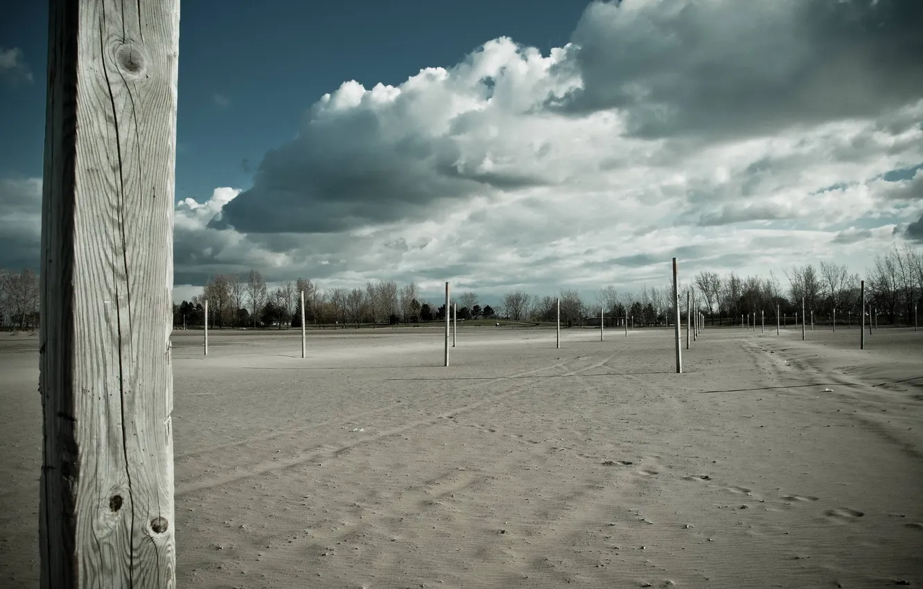 Photo wallpaper field, landscape, beam