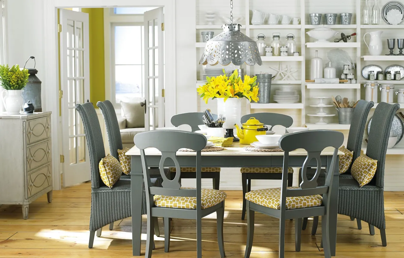 Photo wallpaper design, style, room, interior, dining room