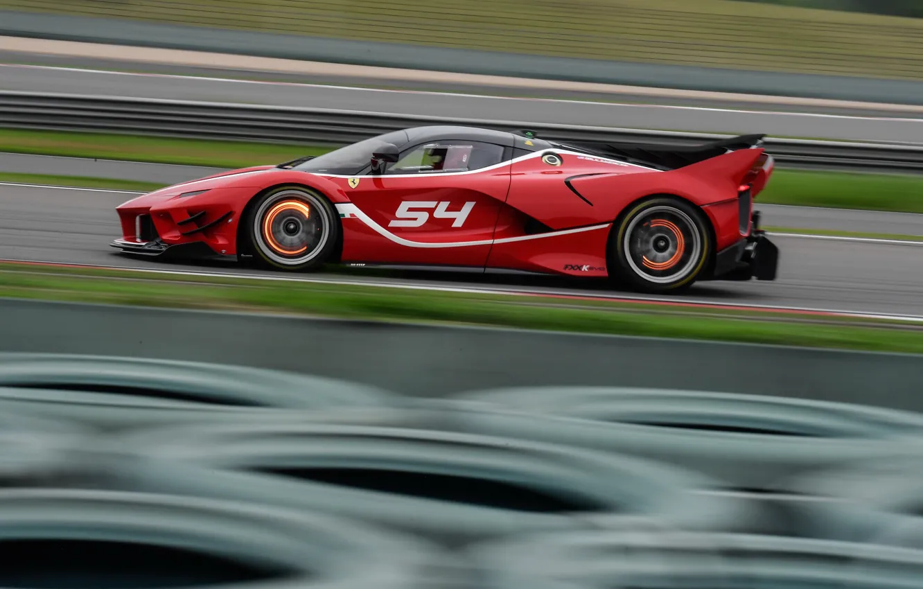 Photo wallpaper Ferrari, speed, FXX, track car, Ferrari FXX-K Evo