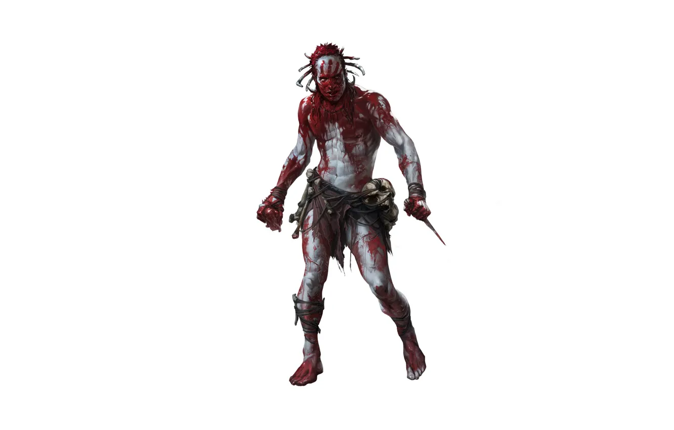 Photo wallpaper blood, body, knife, male