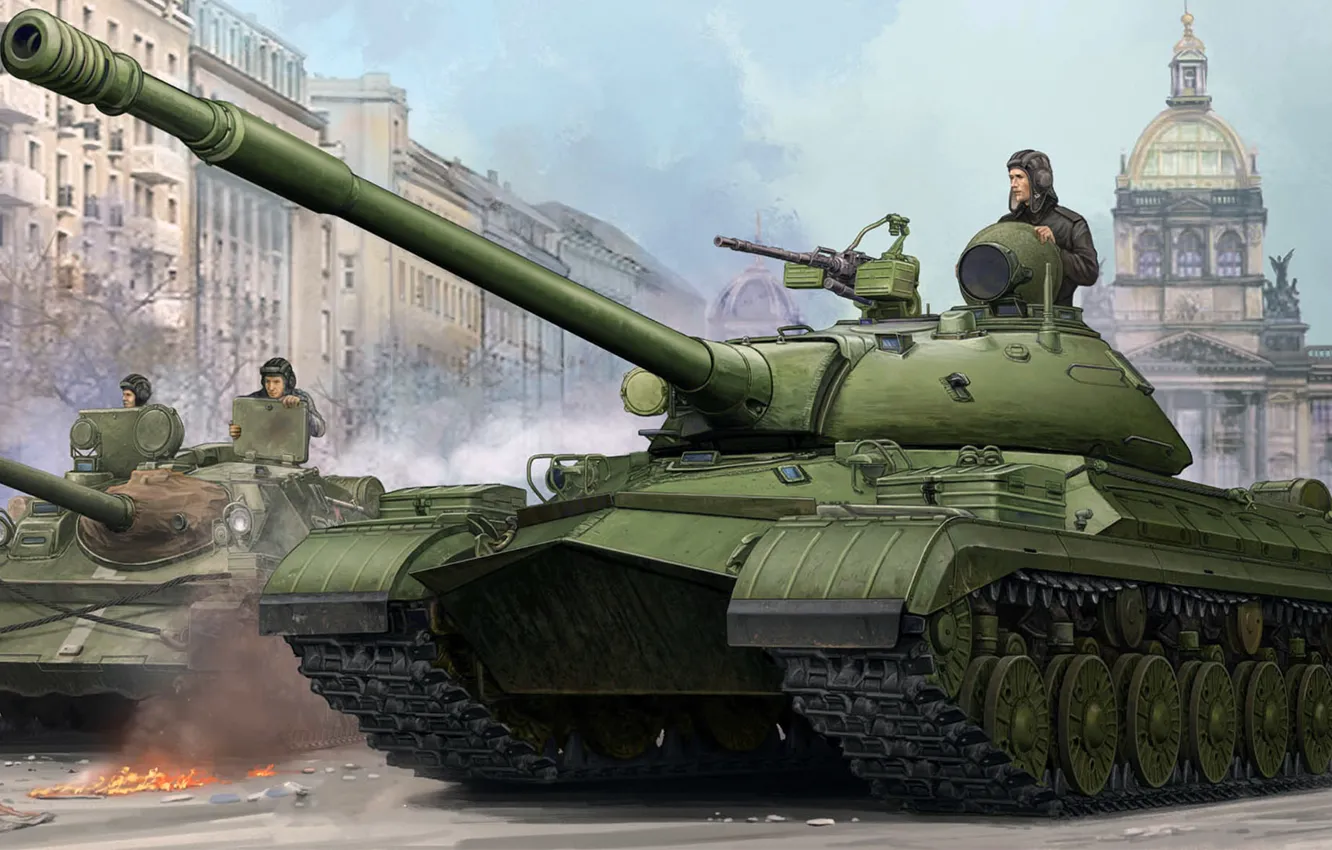 Photo wallpaper figure, art, Soviet heavy tank, T-10M