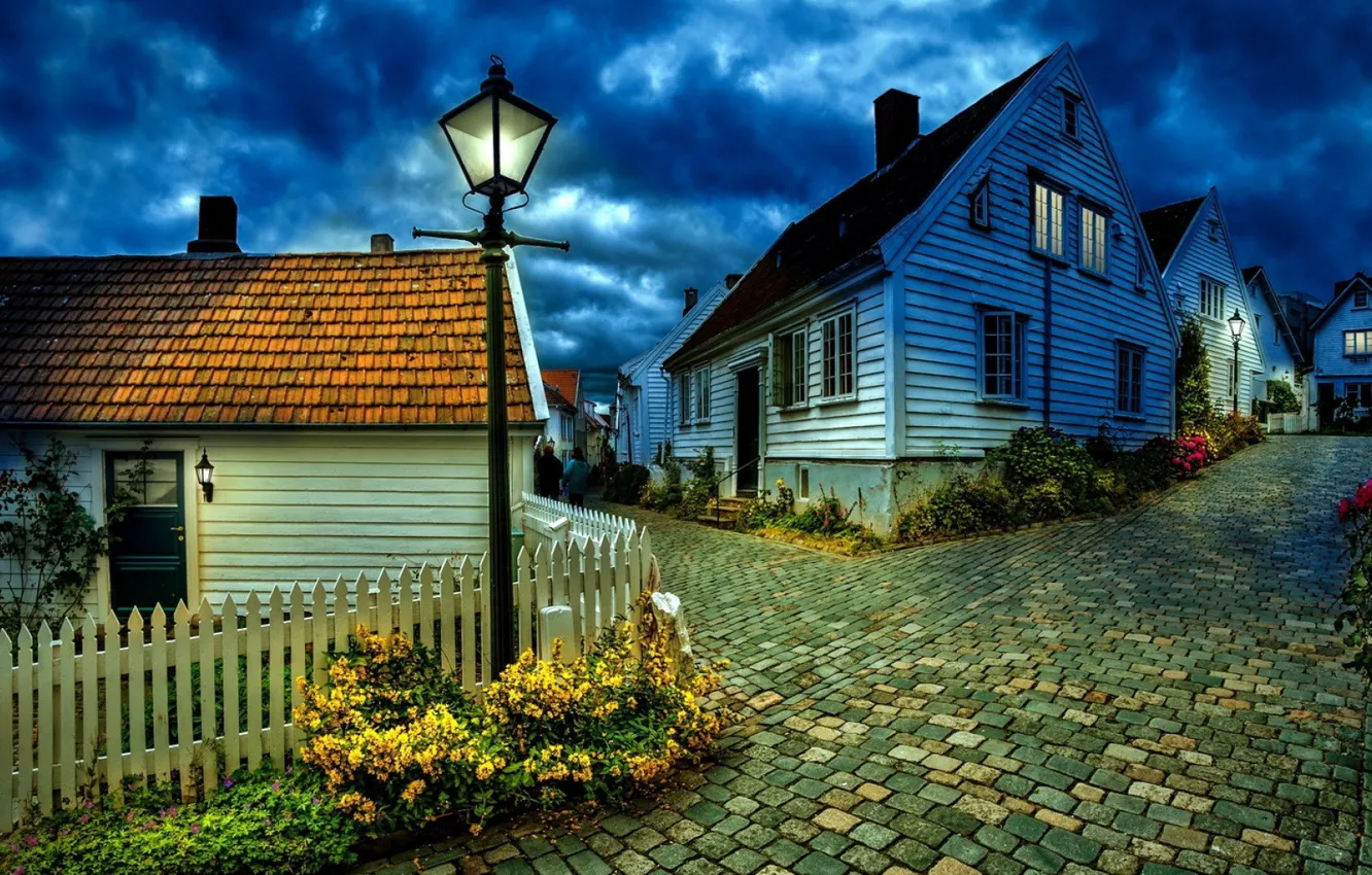 Photo wallpaper wallpaper, night, village