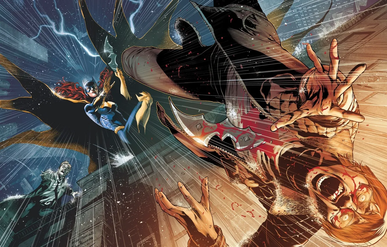 Photo wallpaper Batman, DC Comics, Batgirl, James Gordon, Barbara Gordon