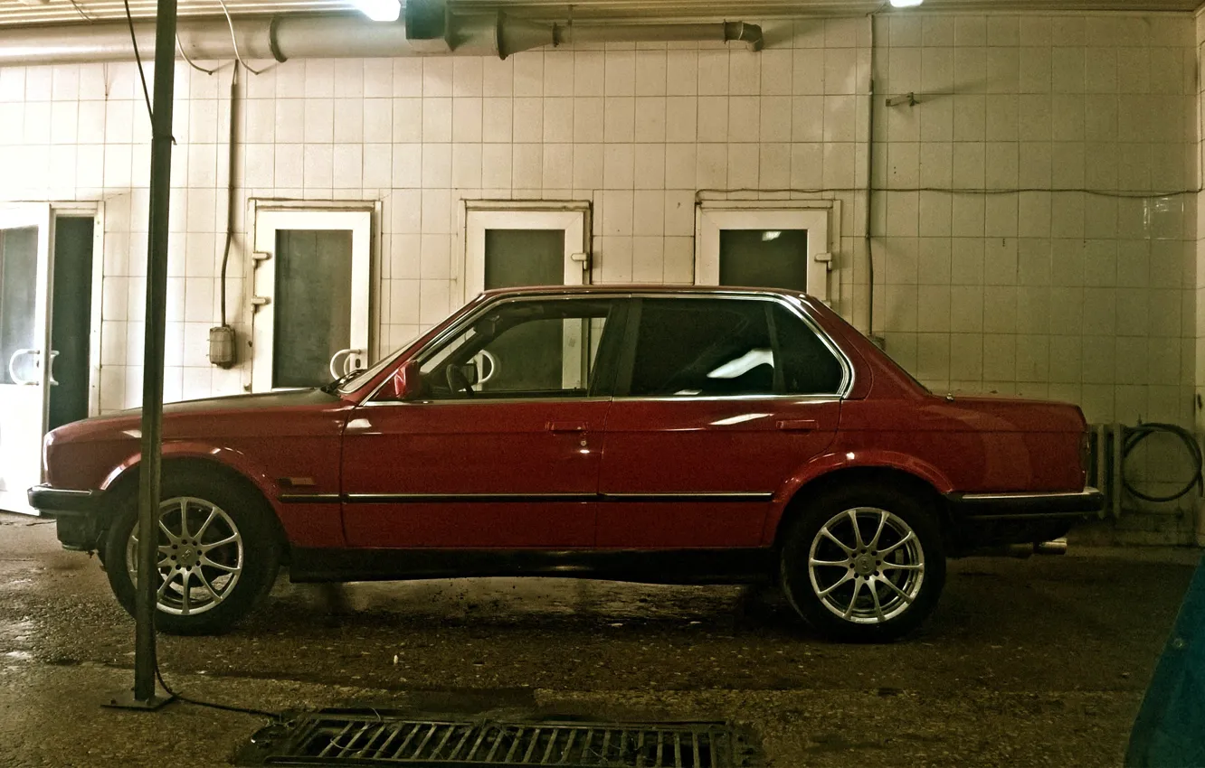 Photo wallpaper red, BMW, BMW, E30, All-Wheel Drive, 325IX