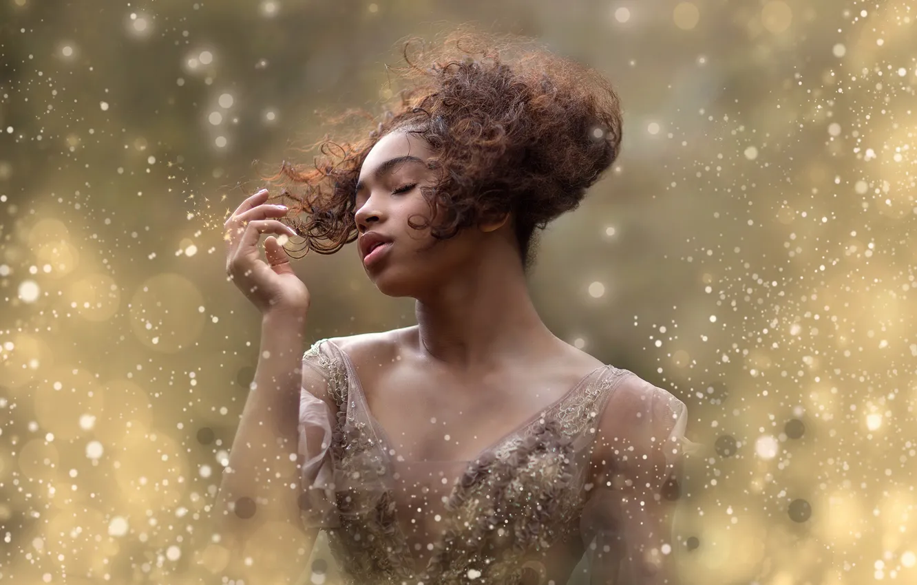 Photo wallpaper background, portrait, girl