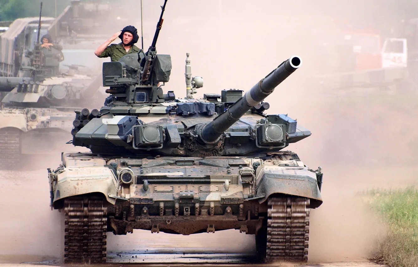 Photo wallpaper tank, T-90, tanker, the main battle tank of the Russian Federation