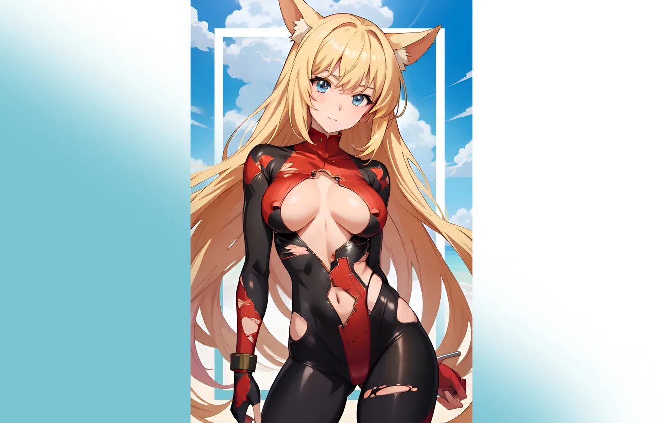 Photo wallpaper kawaii, girl, hot, sexy, long hair, boobs, sexy girl, anime