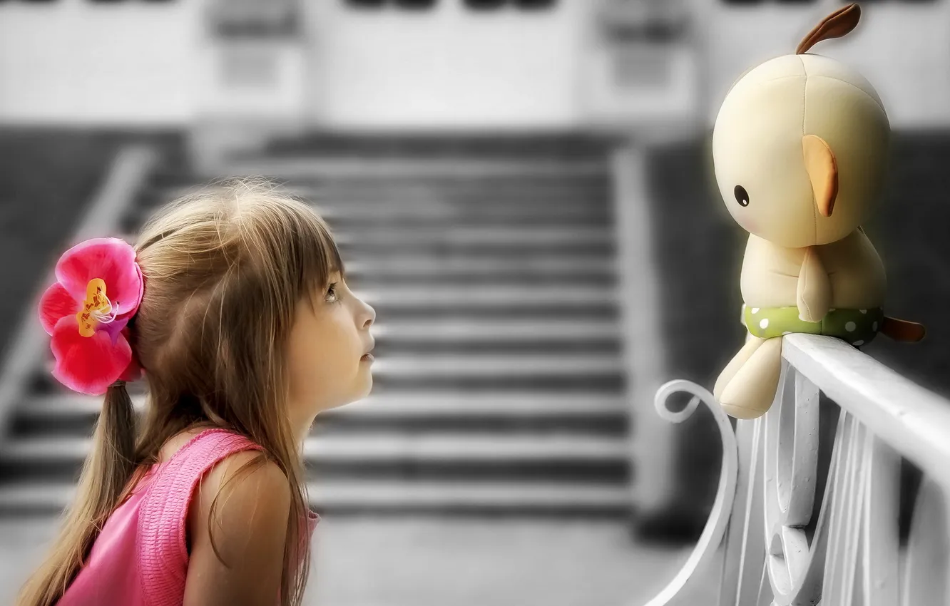 Photo wallpaper mood, doll, girl