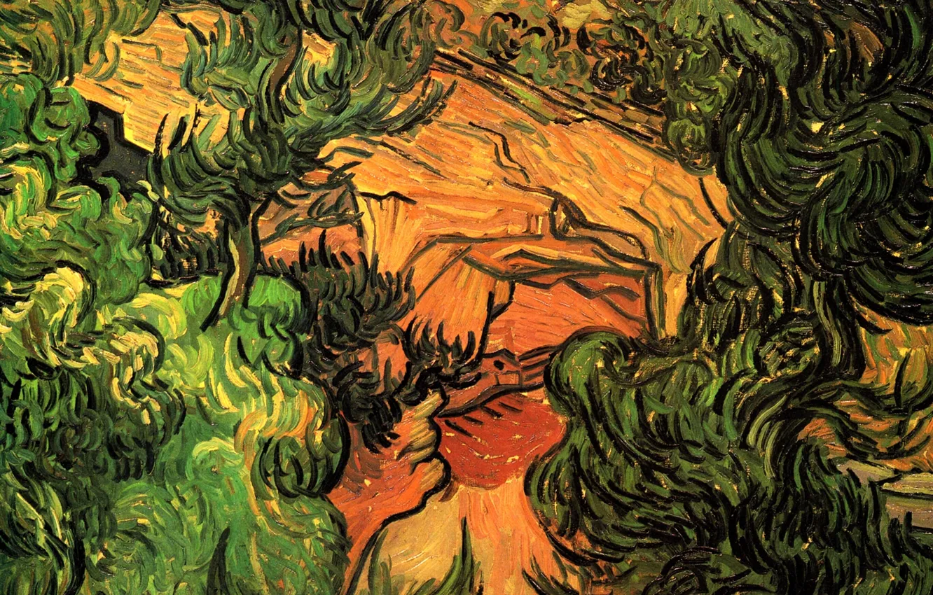 Photo wallpaper entrance, Vincent van Gogh, to a Quarry