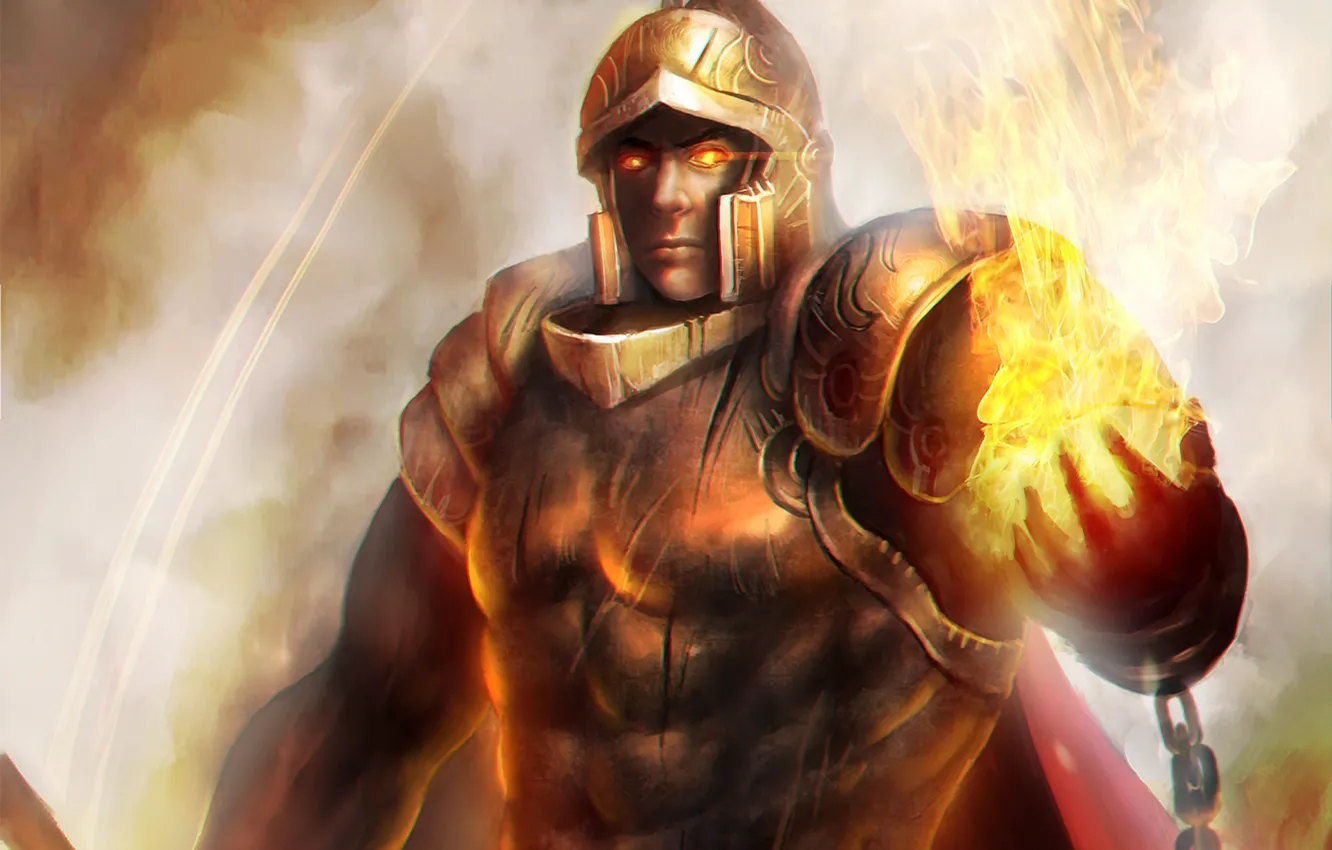 Photo wallpaper fire, God, prometheus, pearls