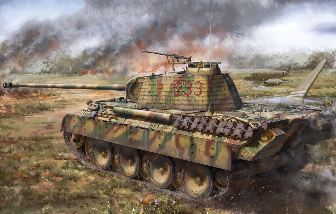 Photo wallpaper Panther, tank, the Wehrmacht, average, panzerwaffe, Pz.Kpfw.V Panther A Early