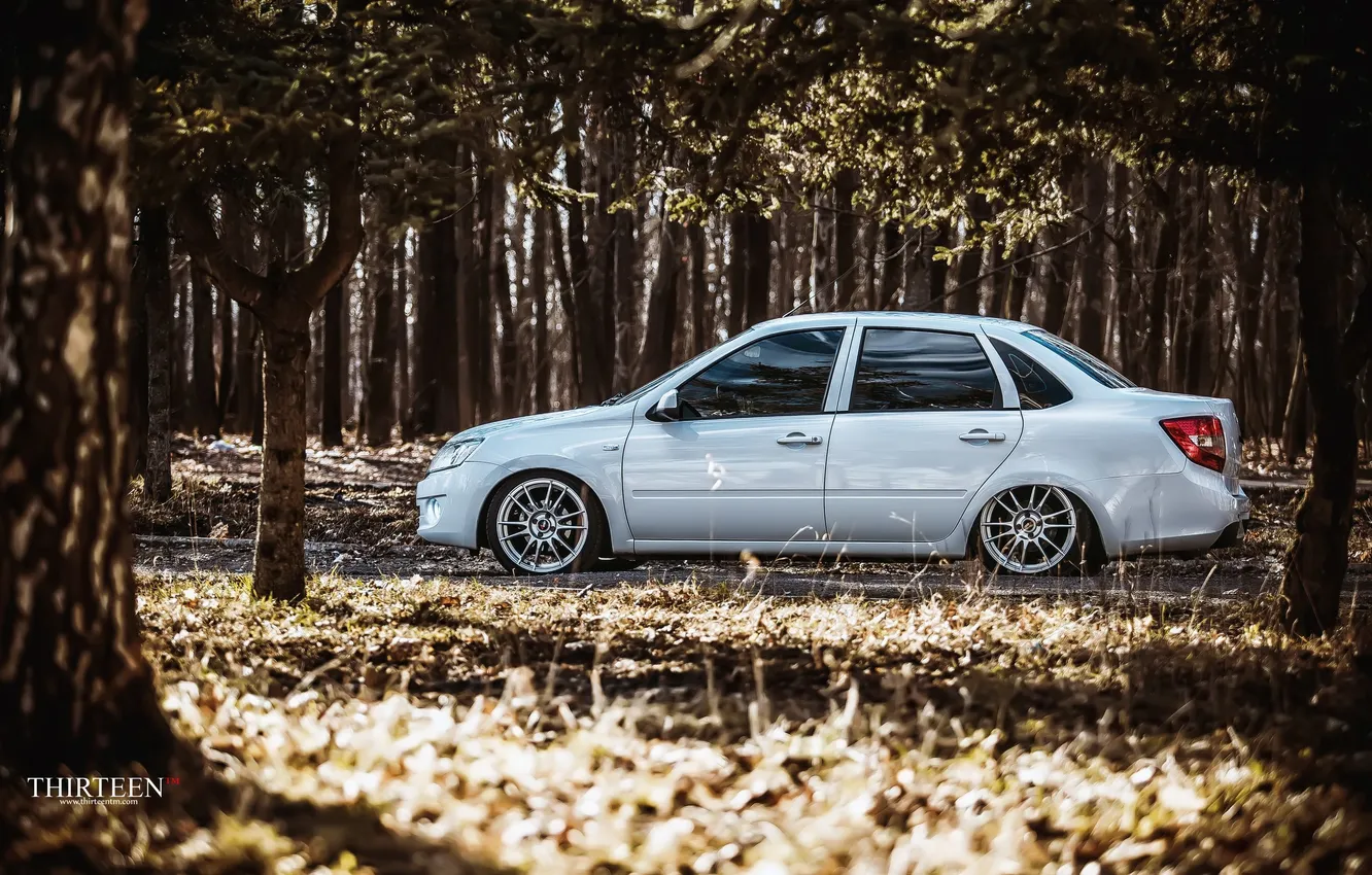 Photo wallpaper machine, auto, trees, photographer, Lada, auto, photography, photographer