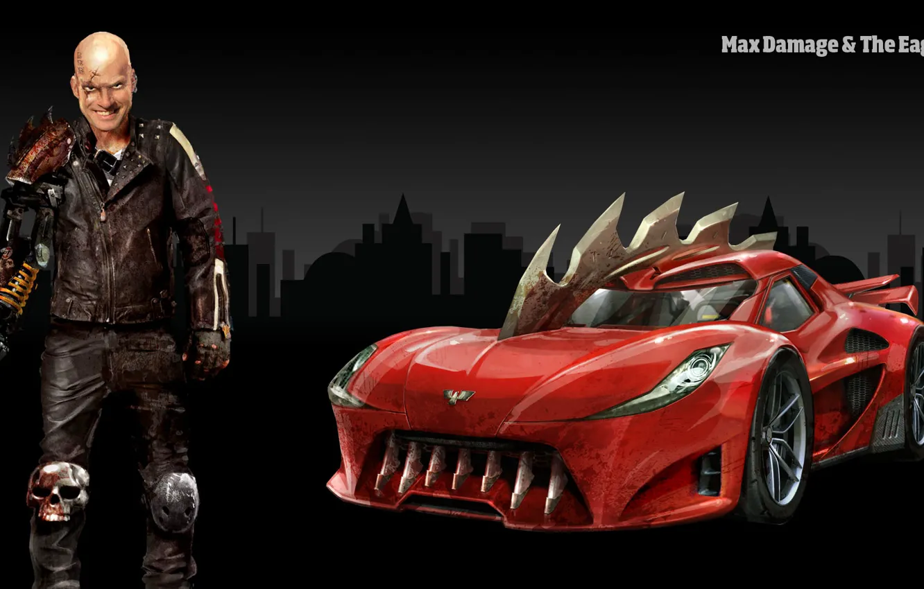 Photo wallpaper the game, people, car, the game, Carmageddon Reincarnation, Max Damage, The Eagle