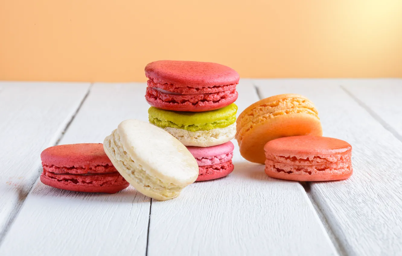 Photo wallpaper colorful, cake, dessert, sweet, sweet, dessert, bright, macaroon