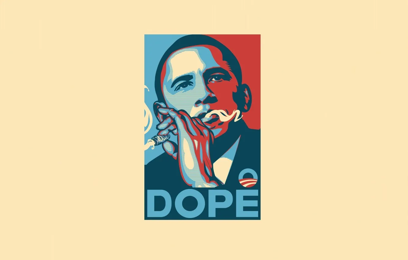 Photo wallpaper Minimalism, Smoke, President, Art, Art, Smoke, Barack Obama, Dope