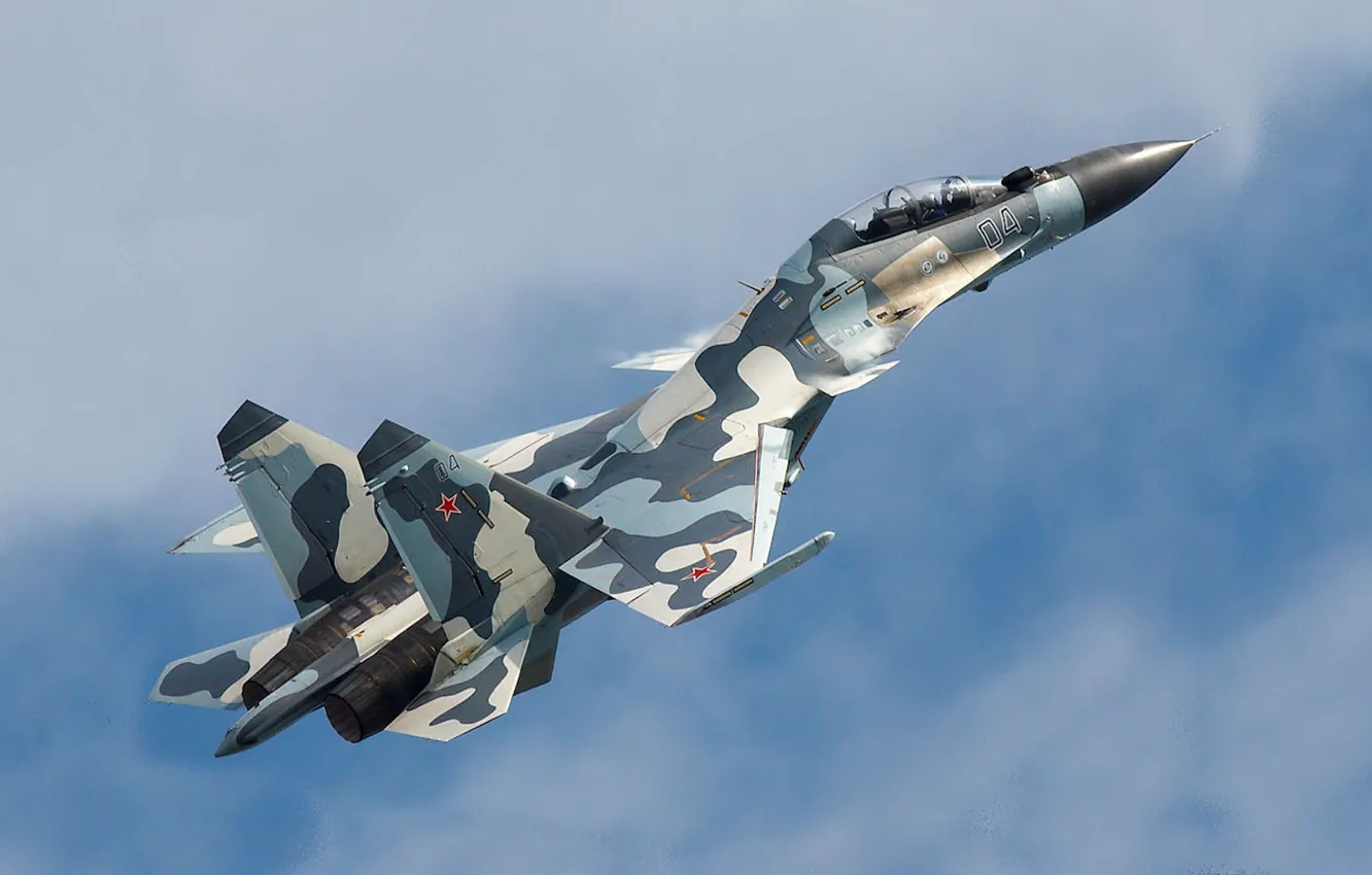 Photo wallpaper Flanker-C, strike aircraft, double multi-purpose fighter, SU-30MK