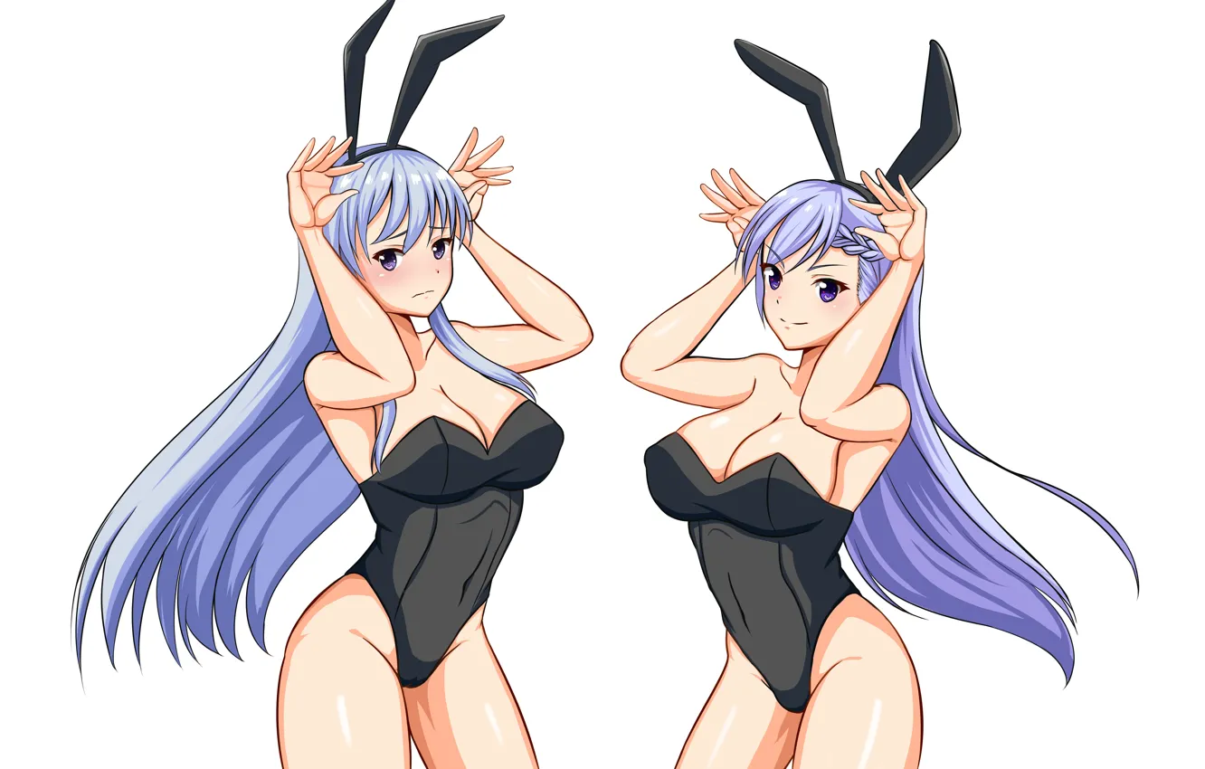 Photo wallpaper sexy, cleavage, Enterprise, long hair, girls, boobs, anime, beautiful