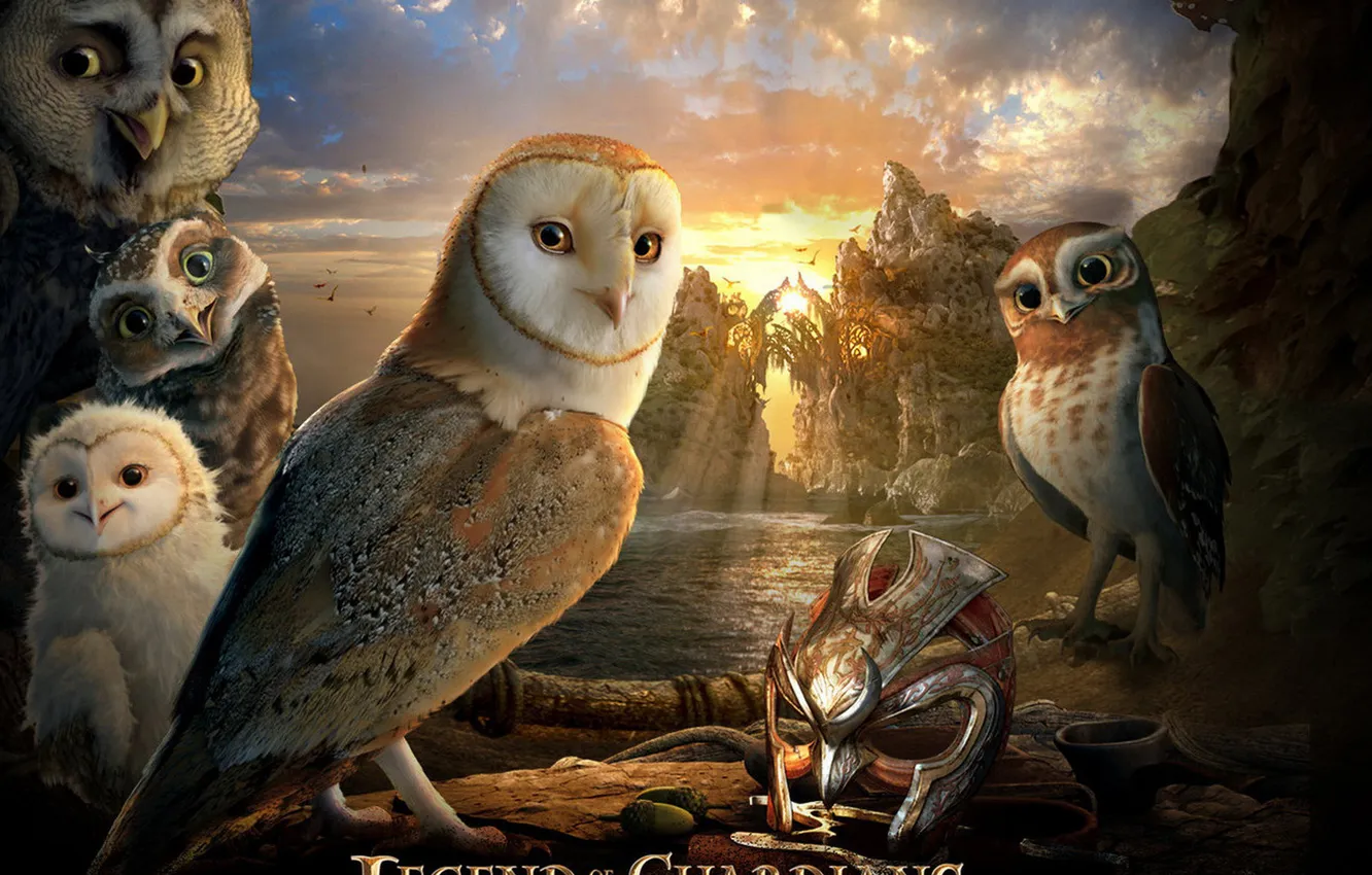 Photo wallpaper owl, Legend of the guardians, Weed
