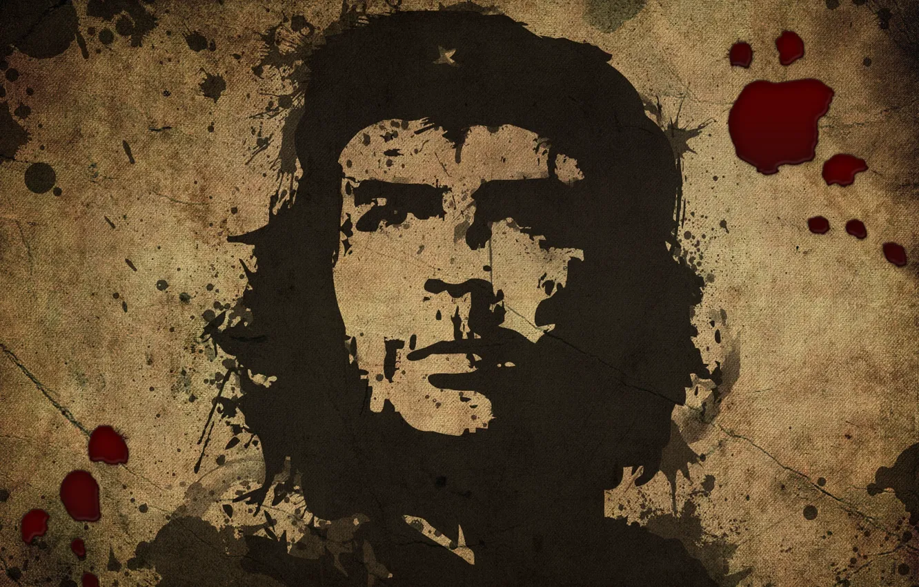 Photo wallpaper freedom, blood, portrait, che Guevara