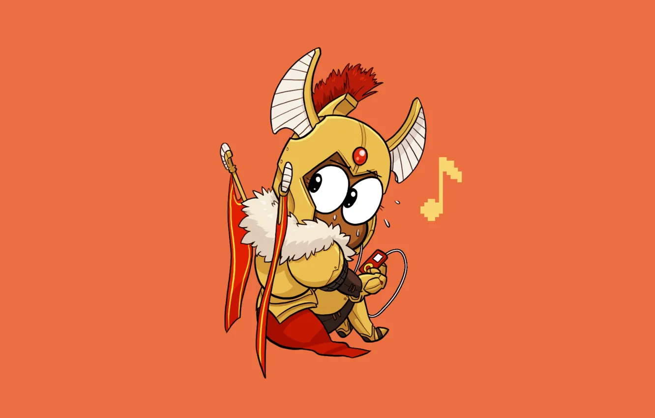Photo wallpaper music, art, player, note, chibi, Dota 2, Tresdin, Legion Commander