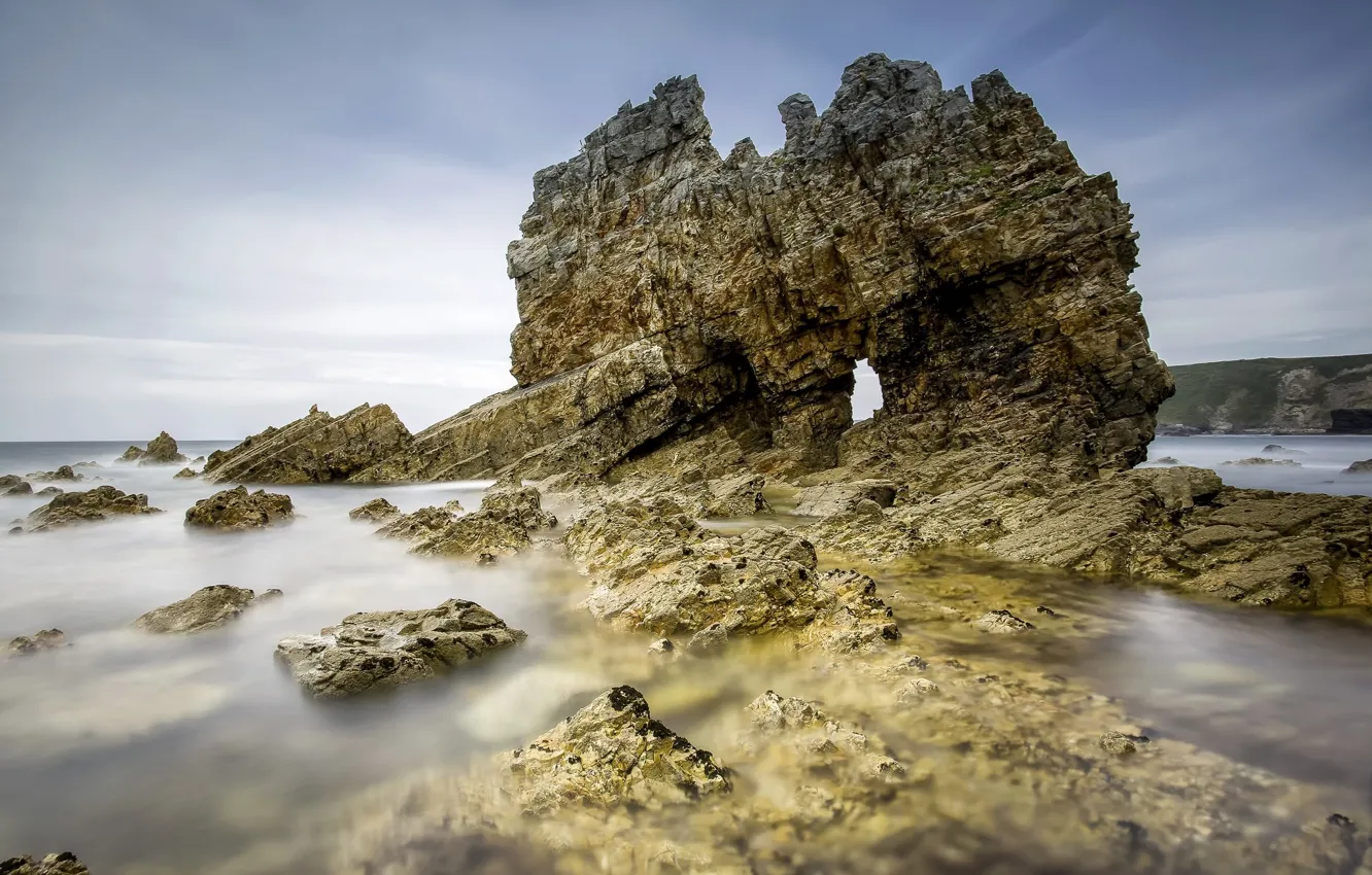 Photo wallpaper rocks, coast, arch