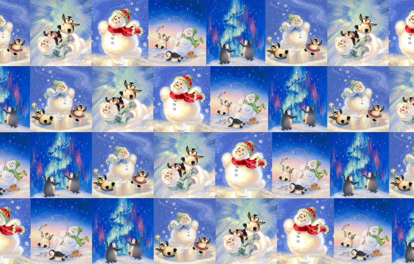 Photo wallpaper background, mood, holiday, the game, texture, New year, snowman