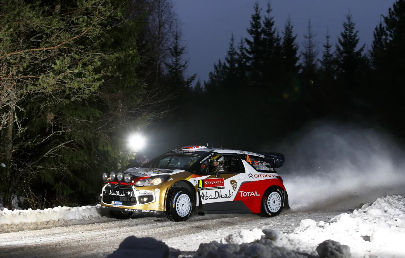 Photo wallpaper Rally Sweden, Mads Ostberg, WRC, DS3