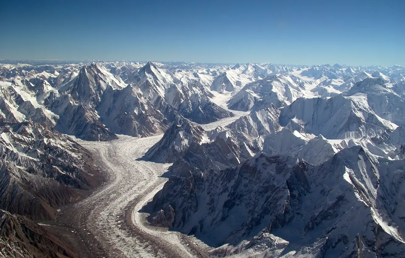 Photo wallpaper mountains, tops, baltoro glacier, Chogori
