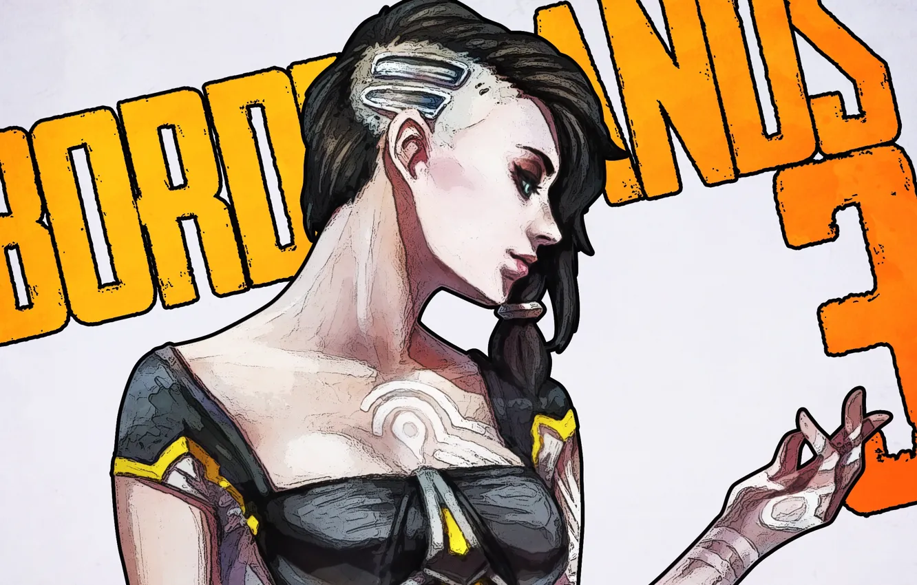 Photo wallpaper girl, hands, art, angel, Borderlands, Gearbox Software